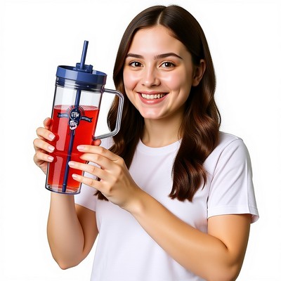 Falcon Clear 40oz Plastic Mug